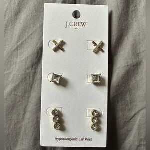 J Crew 3 set earrings new with tags